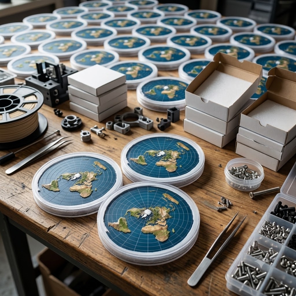 3D Flat Earth Model Workbench Batch Production
